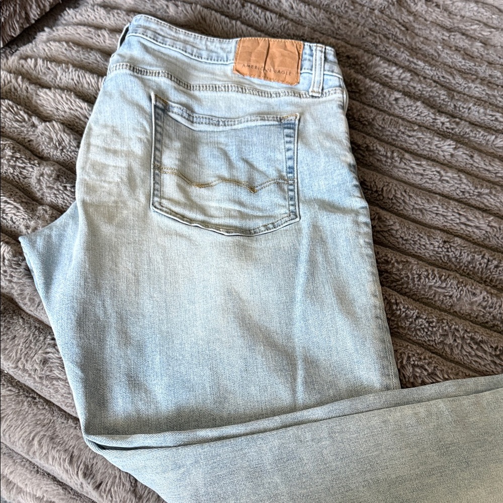 American Eagle Outfitters Light Blue Original Straight Mens Jeans